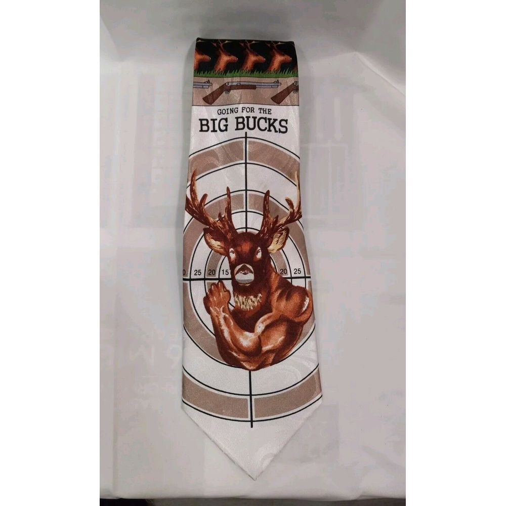 Fratello Hand Made Mens Going For The Big Bucks Hunting‎ Tie Size Classic
